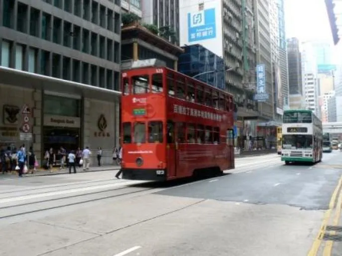 Dubbeldekker bus in Hongkong